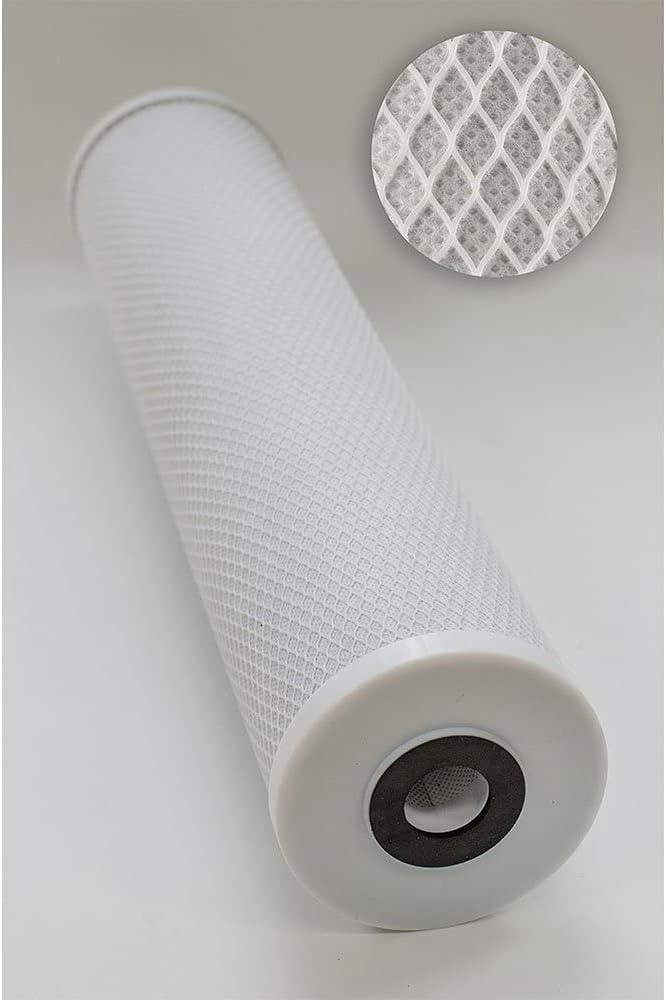 20-Inch 10 Micron Carbon Block Water Filter Cartridge (2-Pack) E411