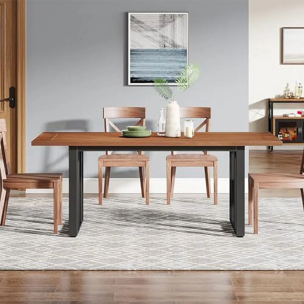55 inch Rectangular Dining Table with Metal Frame V8981