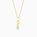 Gold Morning Glory Diamond Pendant X618