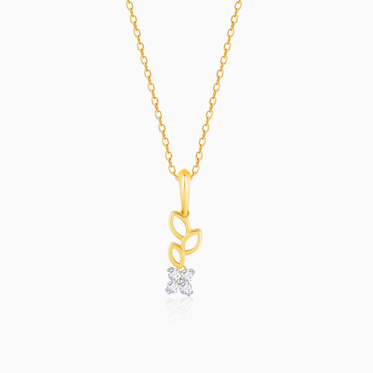 Gold Morning Glory Diamond Pendant X618