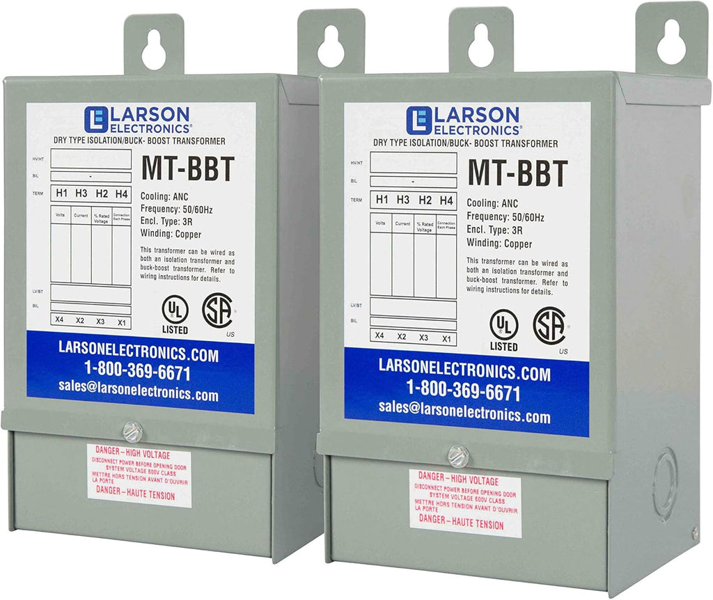 3 Phase Delta Buck/Boost Step-Up Transformer 208V Primary 222V Secondary 9.38 Amps 50/60Hz J490205