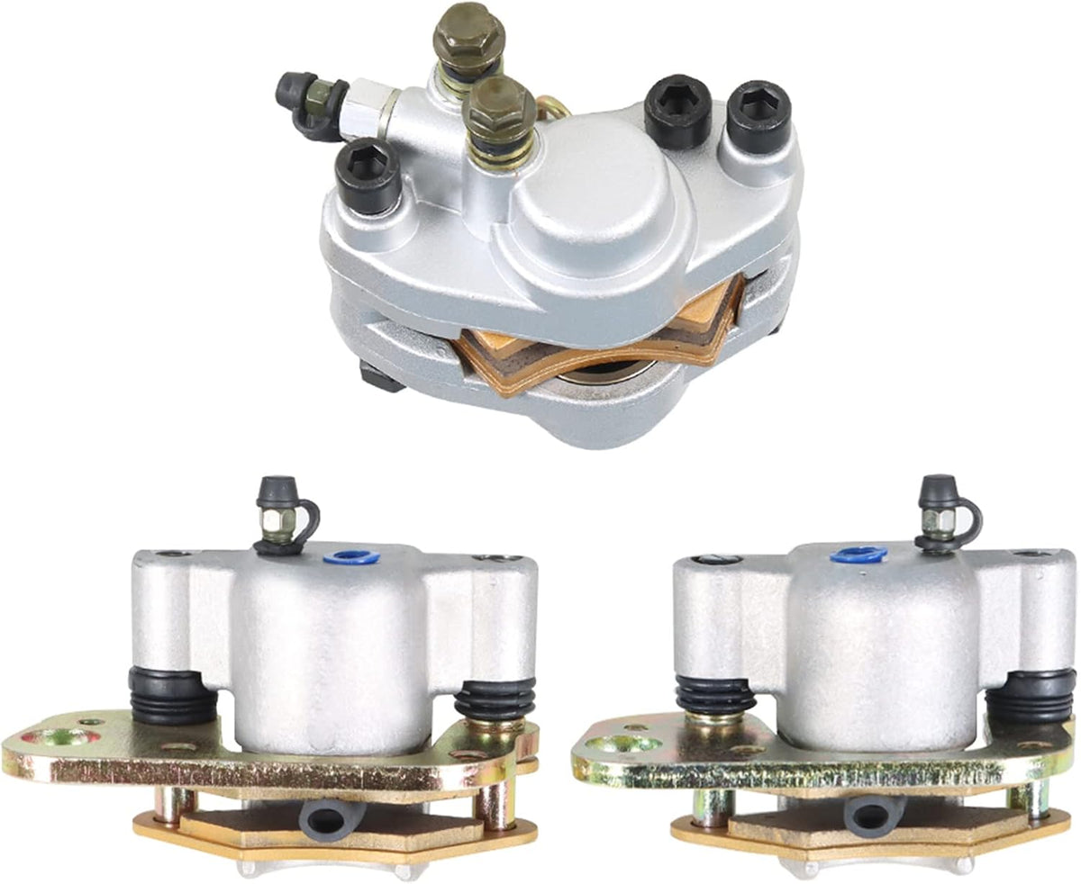 Front Rear Brake Calipers w/Pads for Polaris Scrambler 400 500 2x4 4x4 1998-2004 Pack of 2 W65304