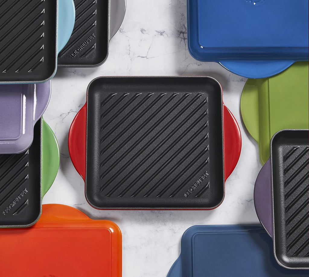 Enameled Cast Iron Square Grill G4036