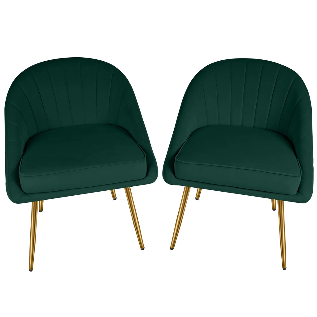 Green Velvet Loveseat and Accent Chair Set D35738