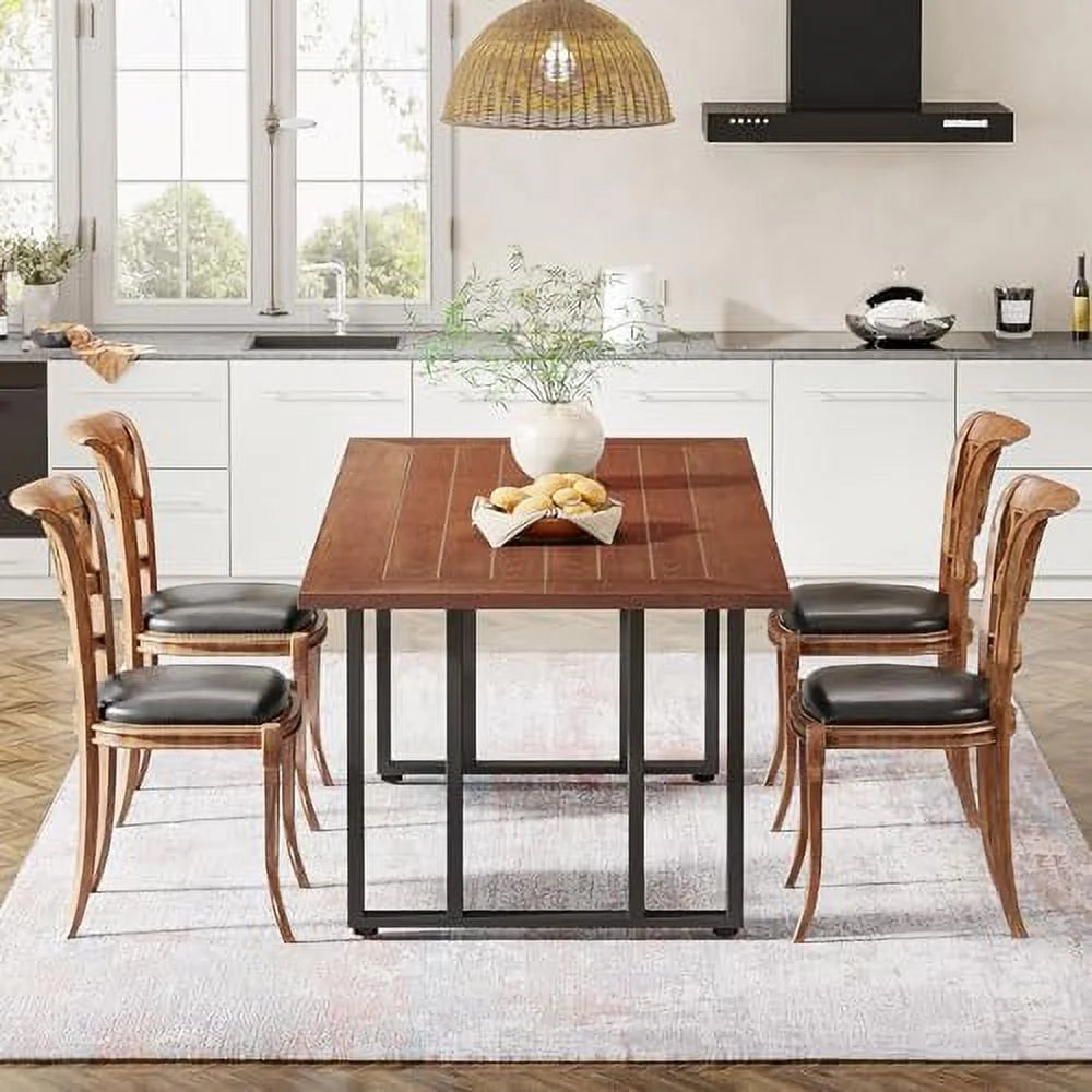 55 inch Rectangular Dining Table with Metal Frame V8981