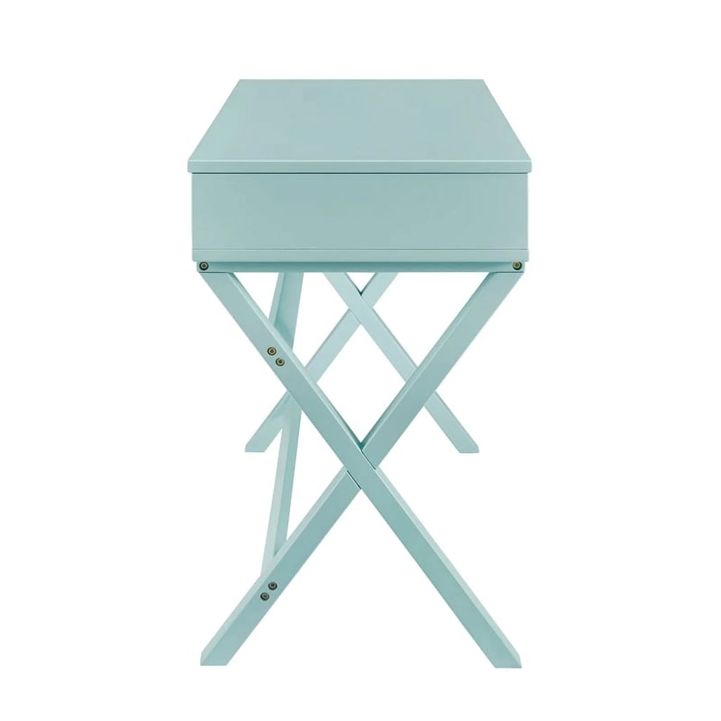 Turquoise Blue Wood Lift Top Desk M78336