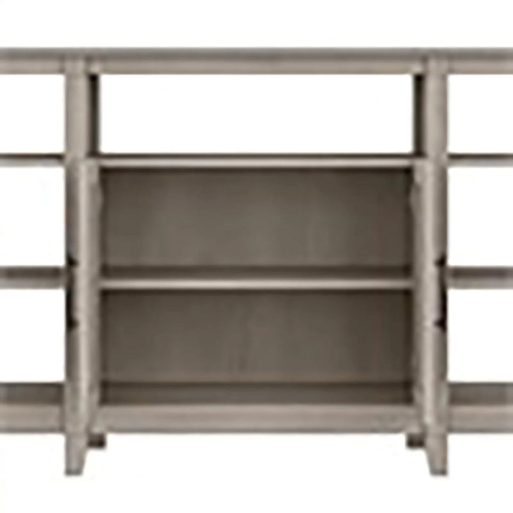 Tall Wood TV Stand with 2 Bookcases C6896