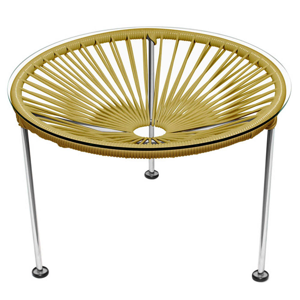 Gold Table with Chrome Frame B524