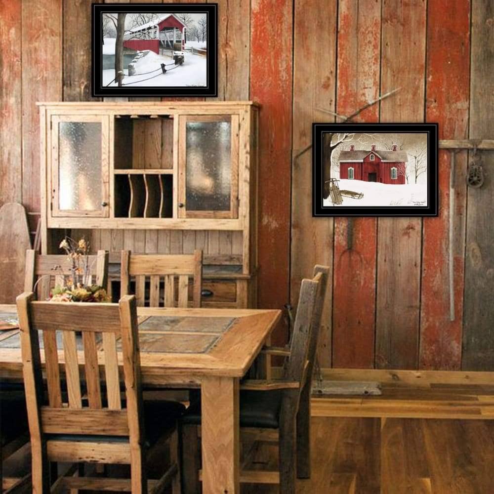 2-Piece Printed Art Wood Multi-Color Y707