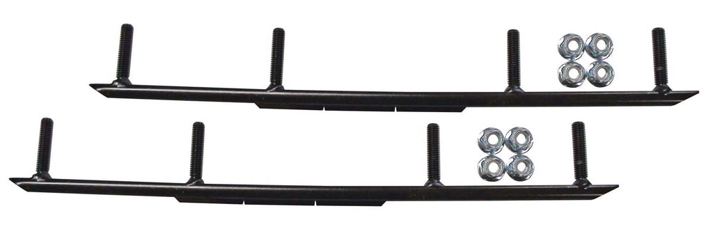 Red MTX Snowmobile Skis with 8" Round Bars Complete Kit D5355