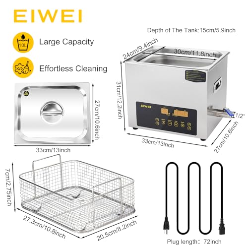 3L Ultrasonic Cleaner Stainless Steel with Heater Timer S2700