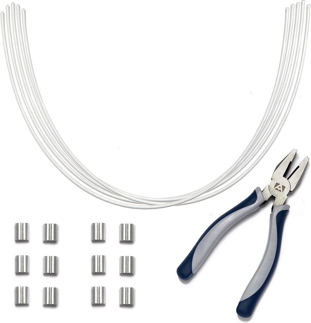 White 30 Pack Cable Tethers with Crimping Tool H799677