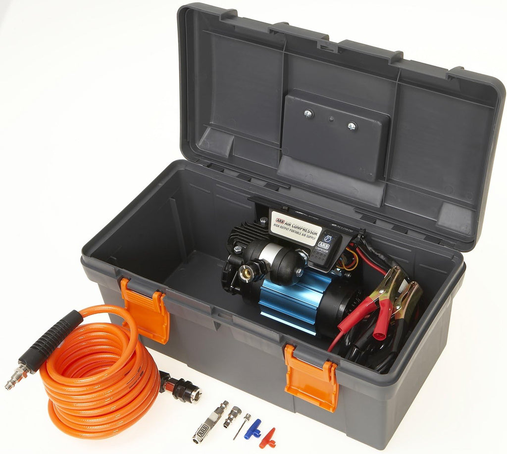 ARB Inflation Kit Air Compressor and Orange Air Hose Pump Up Kit with Quick Fitting Bundle On Board System U2953