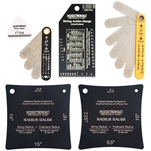 Precision 6 pc. Guitar Setup Gauge Tool Set with Storage Case G2110