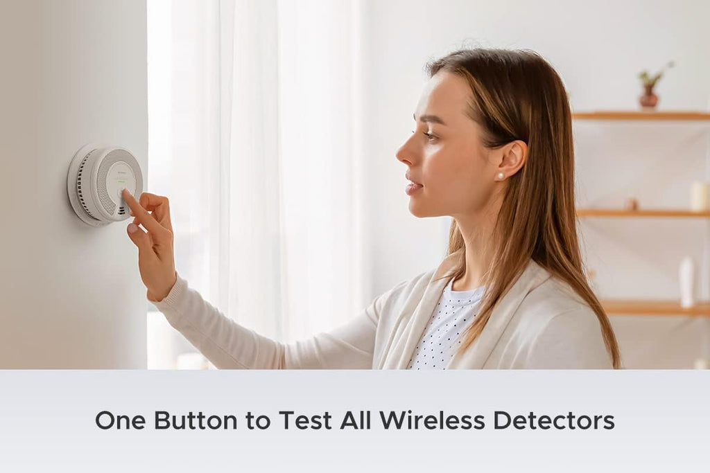 Wireless Interconnected Combination Smoke and Carbon Monoxide Detector, 10-Year Battery, Pack of 6 F9150
