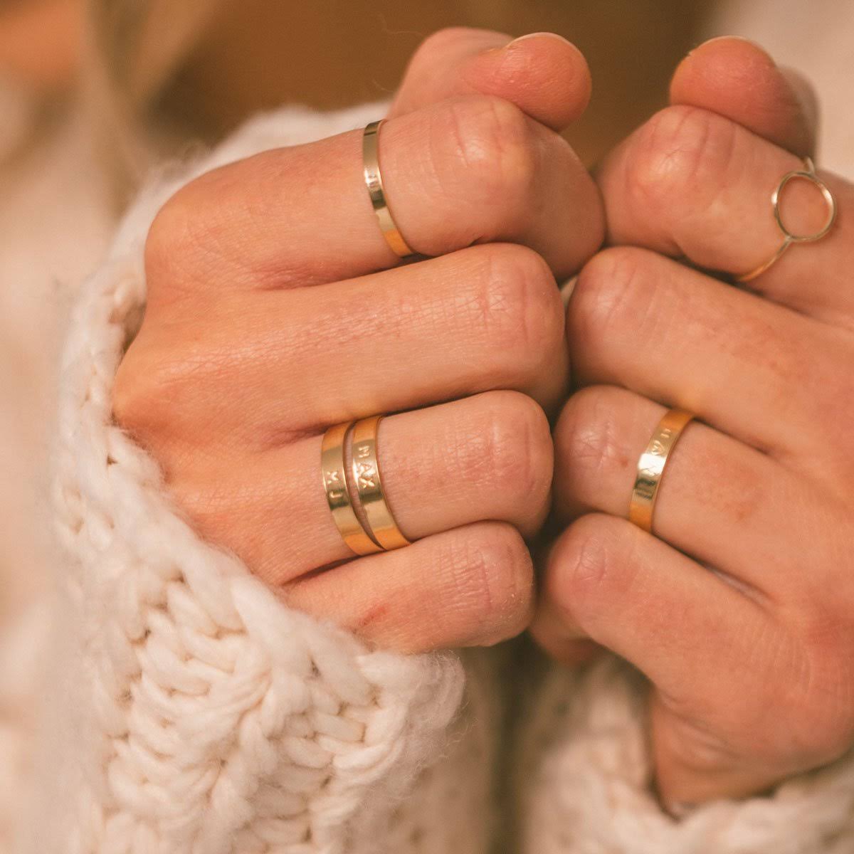 Handstamped Gold Filled Ring S67192