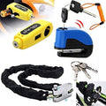Alarm Disc Brake Lock and Motorcycle Handlebar Lock Set W283537