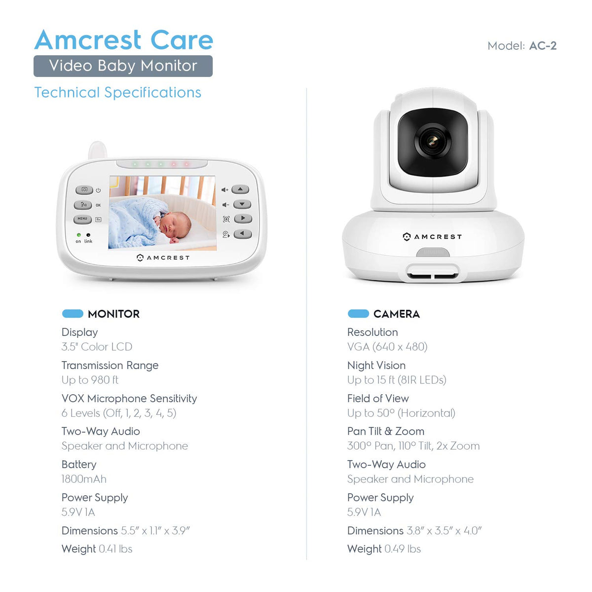 Video Baby Monitor with Camera and Audio D611331