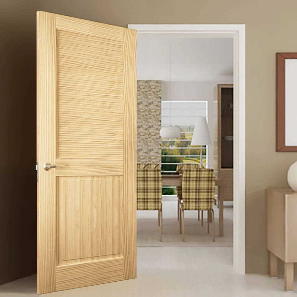 Solid Wood Louvered Slab Door Y39220