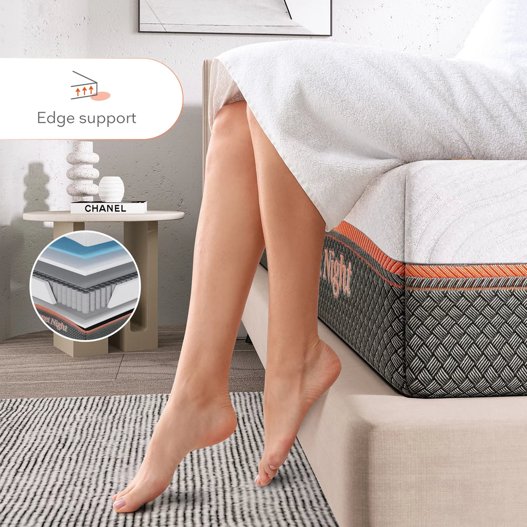 10 Inch Queen Memory Foam Pocket Spring Hybrid Mattress L8285