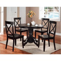 5 Piece Round Dining Set in Black W9773