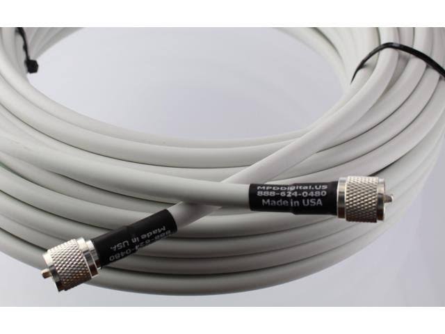 VHF AIS Coaxial Antenna Cable with Silver Teflon PL-259, 35 ft P51313