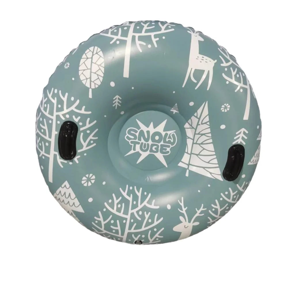 Inflatable Ski Rings with Handle Sled Board Winter Outdoor Toys H6428