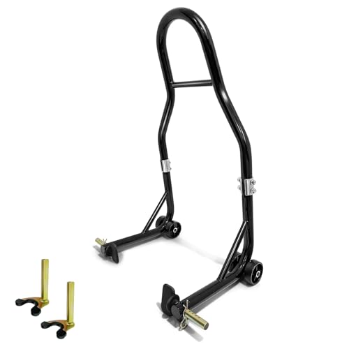 Motorcycle Rear Wheel Stand with U + L Fork Swingarm Spool, 850lbs Capacity A248832