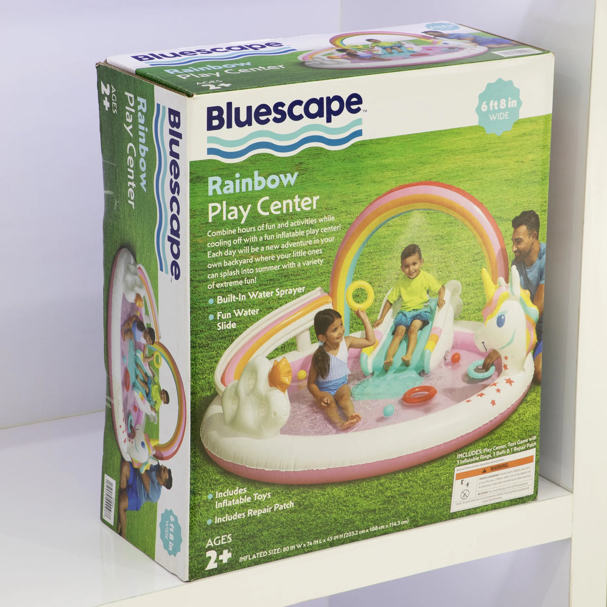 Rainbow Unicorn Kids Splash Pool with Sprinkler P1875