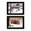 2-Piece Printed Art Wood Multi-Color Y707