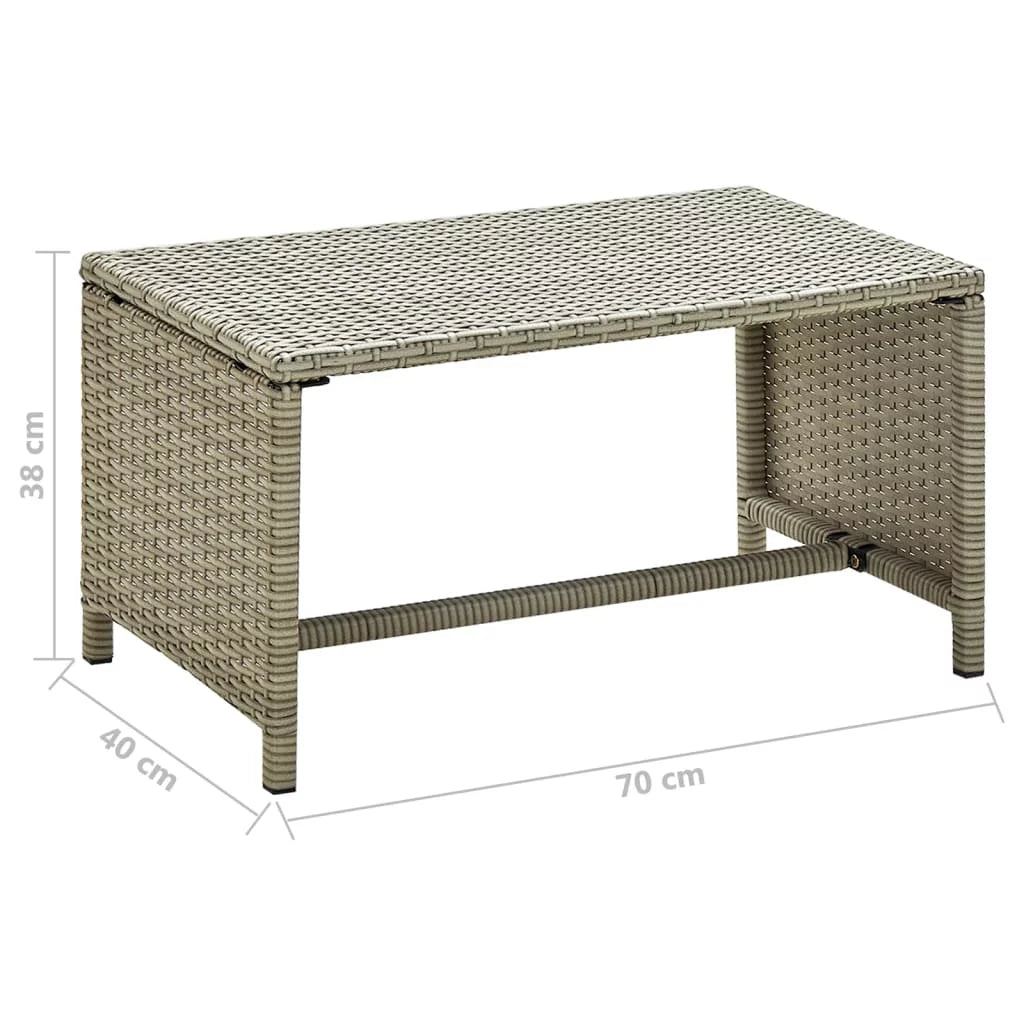 Beige Poly Rattan Coffee Table N104278