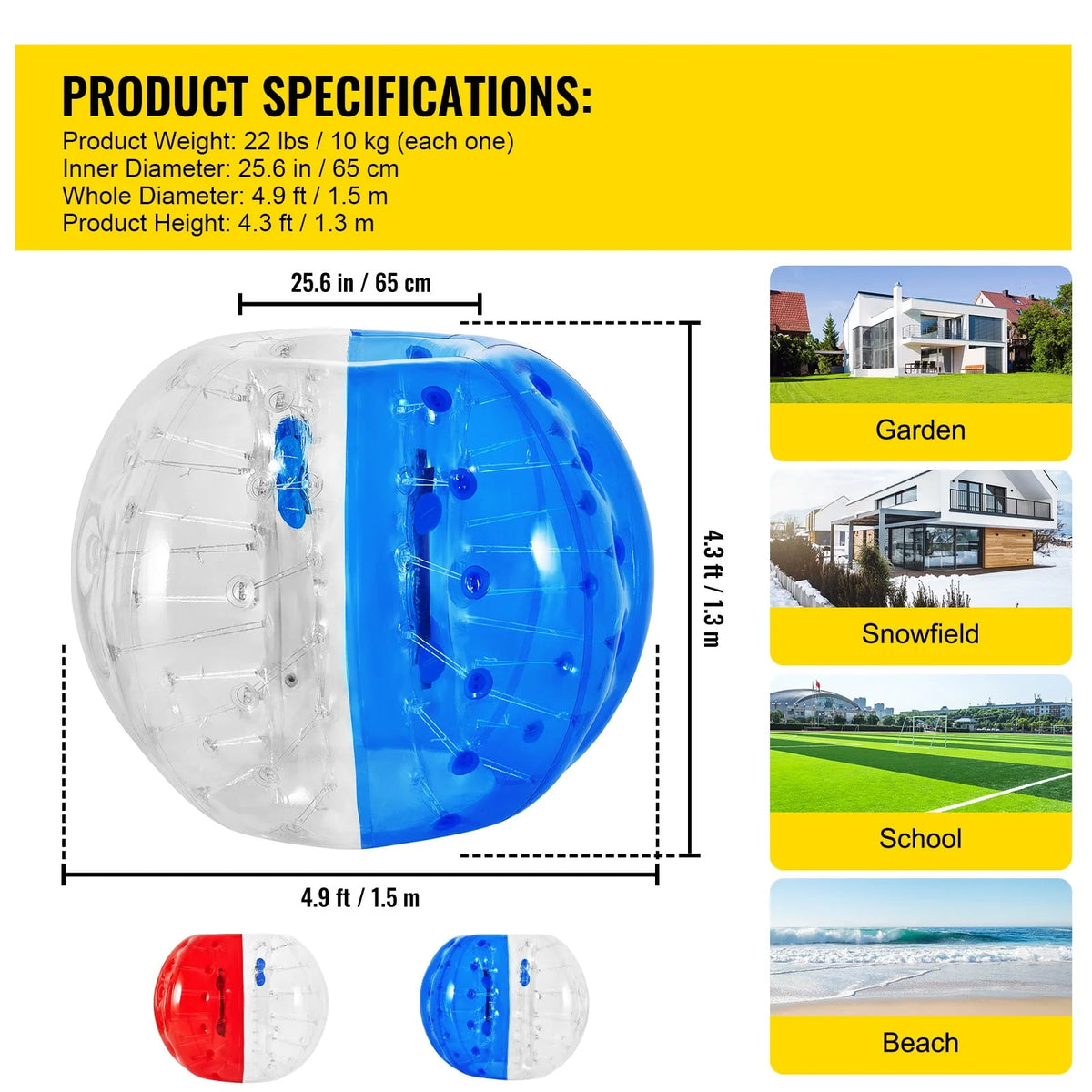 Inflatable Body Zorb Bumper Bubble Q9126
