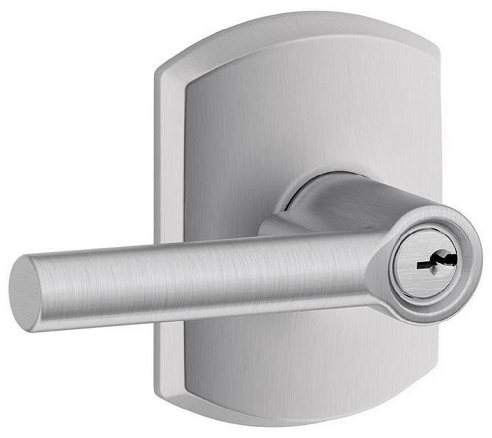 Satin Chrome Keyed Entry Lever Lock Y8785