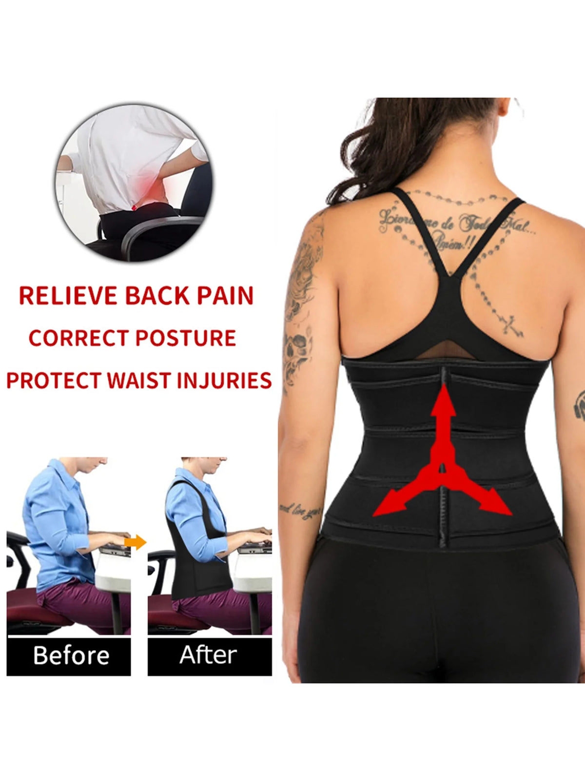 Neoprene Waist Trainer Corset with Adjustable Belt L274