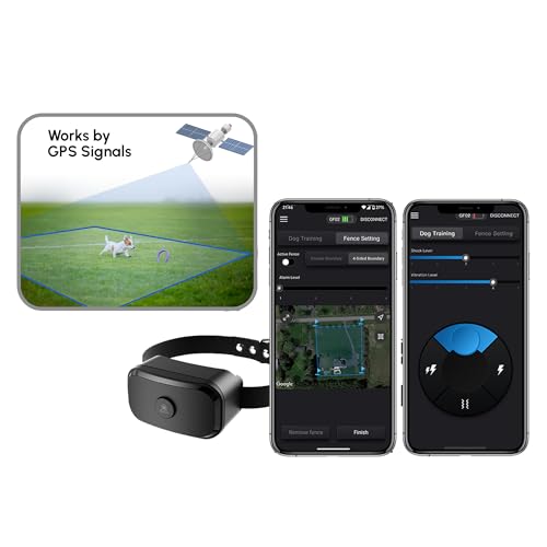 GPS Dog Fence with Remote Training Waterproof Collar System W480121