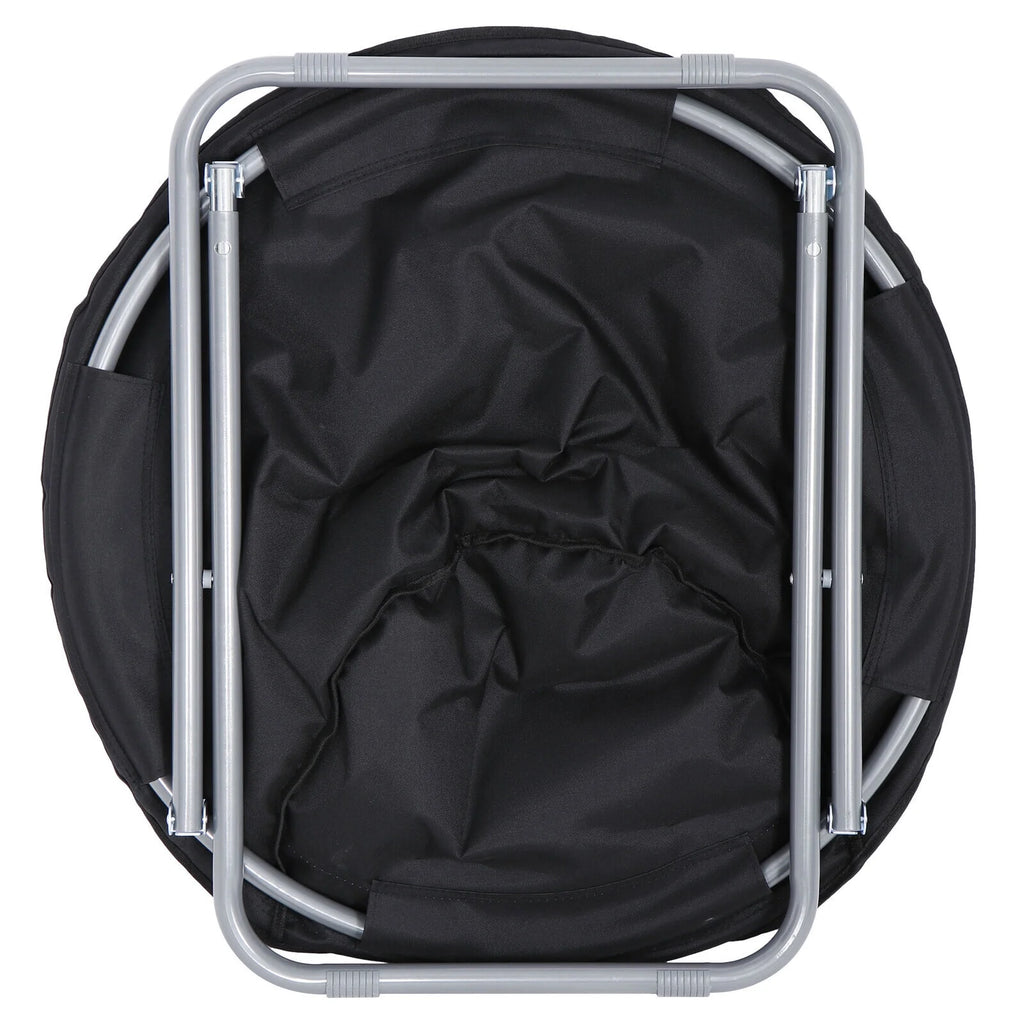 Set of 2 Black Folding Saucer Chair R833786