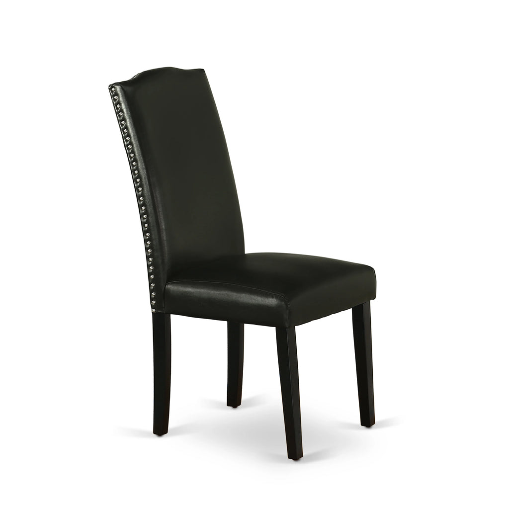 5 Piece Wood Dining Set with Leather Seat G457707