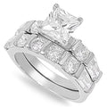 Princess Cut Cubic Zirconia Engagement Ring Set Size 8 W192448