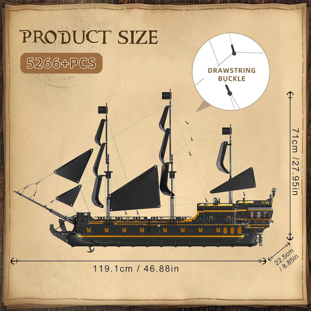 Black Pearl Sailboat Building Blocks (4794 Pieces) L8196