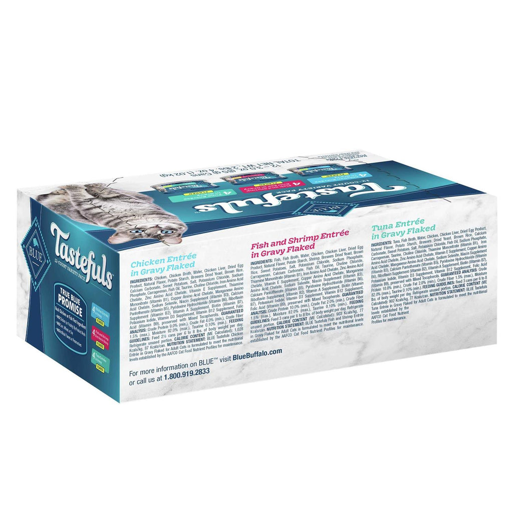 Blue Buffalo Tastefuls Wet Cat Food Flaked Variety Pack M4463