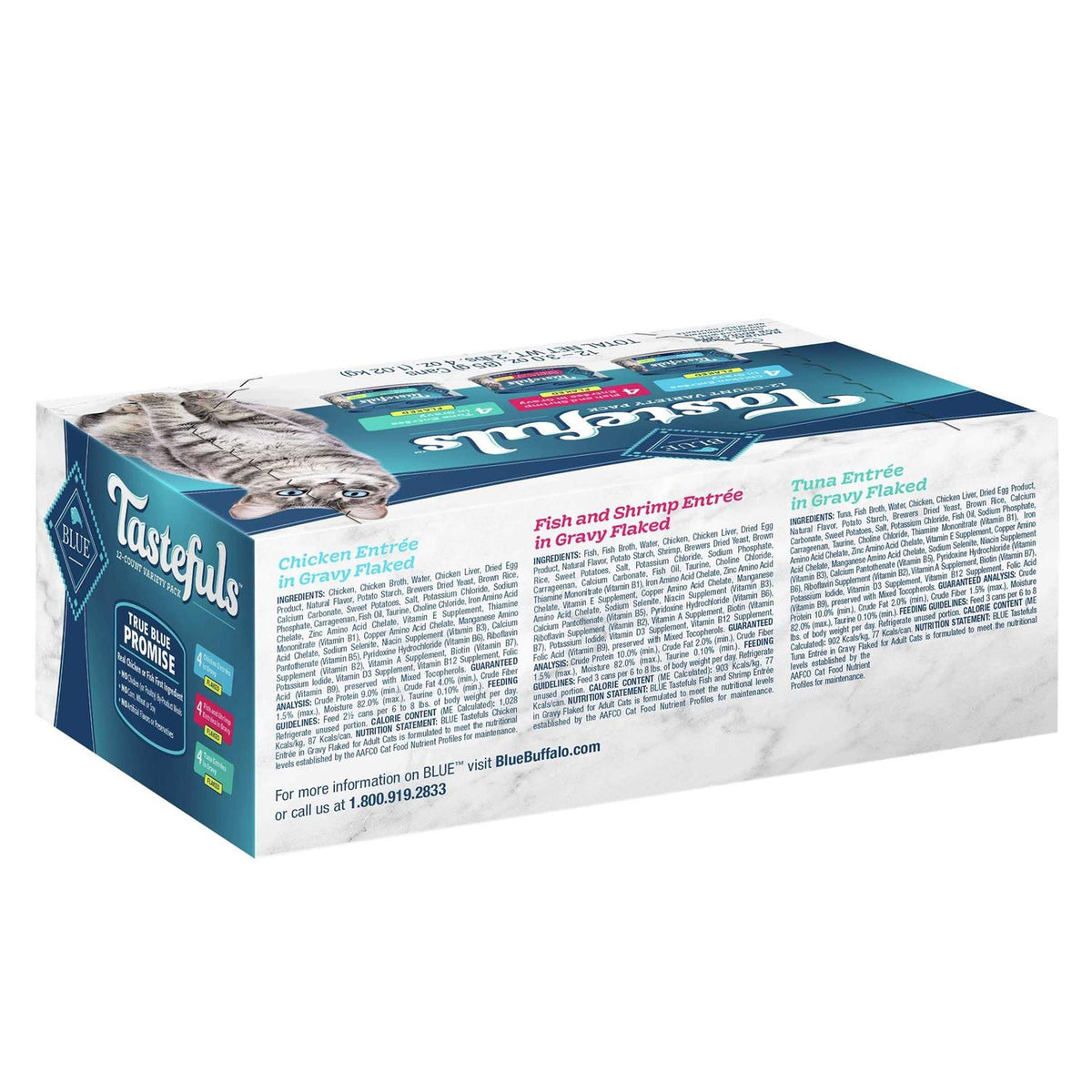 Blue Buffalo Tastefuls Wet Cat Food Flaked Variety Pack M4463