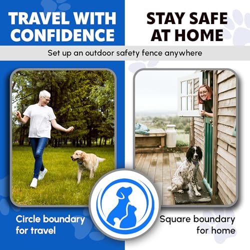 GPS Dog Fence with Remote Training Waterproof Collar System W480121