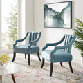 Light Blue Performance Velvet Accent Chair Set of 2 W111