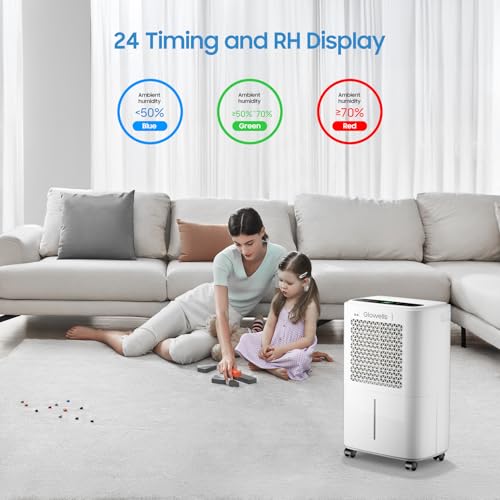 34 Pints Portable Dehumidifier with Drain Hose T4391