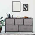 5 Drawers MDF Graphite Gray Dresser H5987