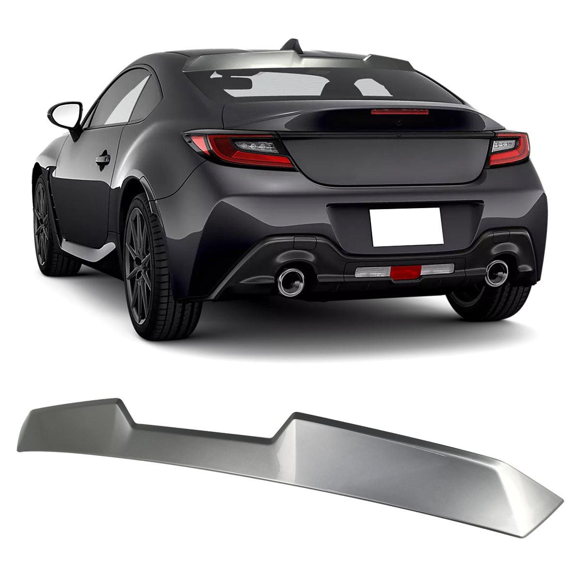 Painted Magnetite Gray ABS Plastic Rear Window Visor Spoiler Wing P658231
