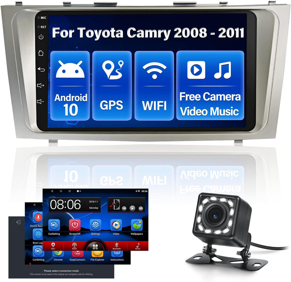 9 Inch Touchscreen Car Stereo with Backup Camera H722