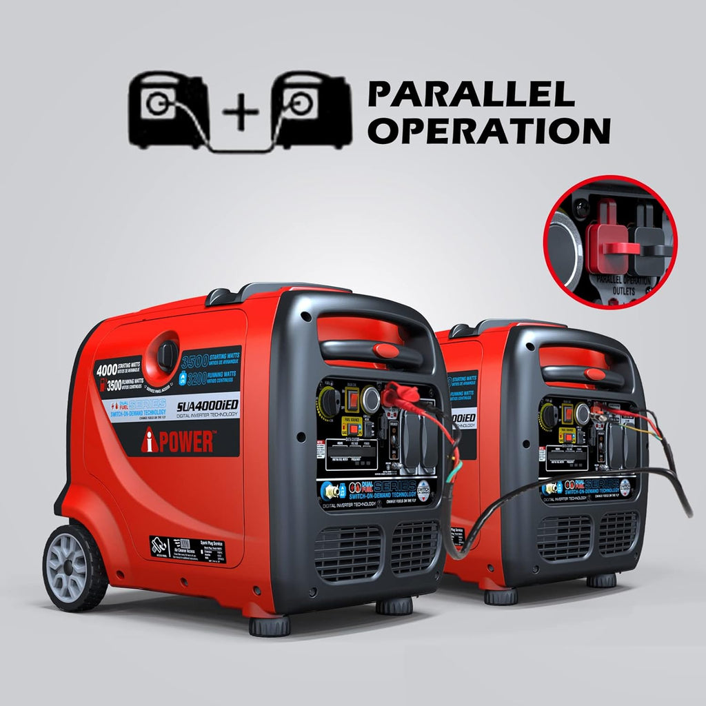 4000 Watt Portable Inverter Generator Gas & Propane Powered X2450