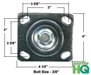 4 X 2 High Temperature Phenolic Swivel Caster Set of 4 D55168