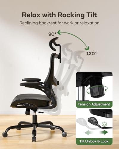 Ergonomic Mesh High Back Office Chair with Lumbar Support K45057